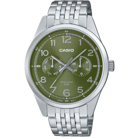 ساعت مچی مردانه کاسیو صفحه سبز CASIO MTP-E340D-3AV