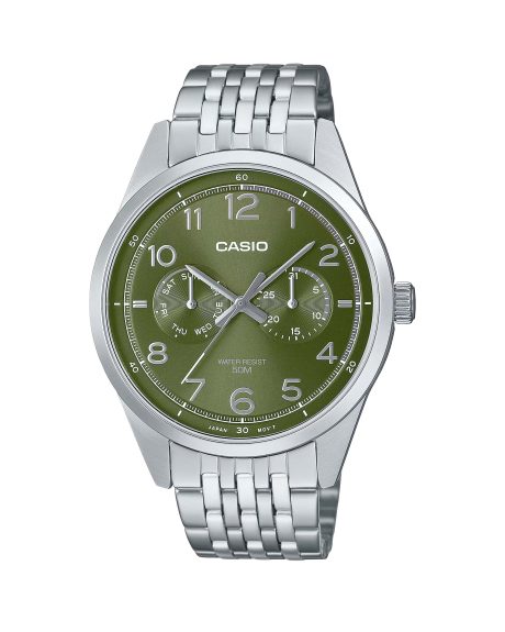 ساعت مچی مردانه کاسیو صفحه سبز CASIO MTP-E340D-3AV