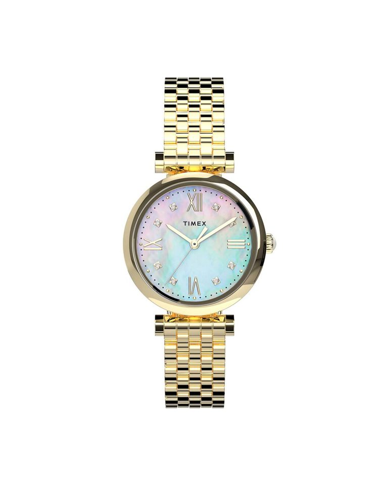 ساعت مچی زنانه تایمکس تمام طلایی TIMEX TW2T78900