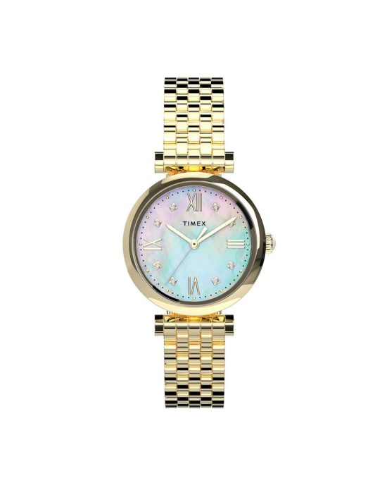 ساعت مچی زنانه تایمکس تمام طلایی TIMEX TW2T78900