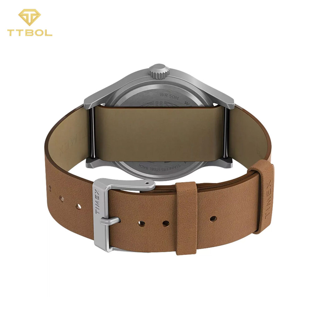 ساعت مچی مردانه تایمکس بند قهوه ای TIMEX TW2V07600