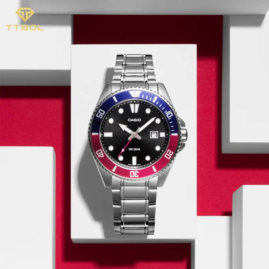 ساعت مچی مردانه کاسیو قواصی مدل پپسی CASIO MDV-107D-1A3V