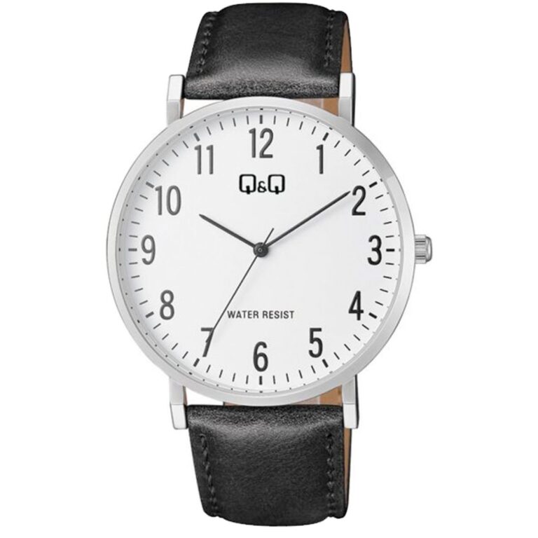 ساعت مچی مردانه کیو اند کیو بند چرمی Q&Q C43A-001PY