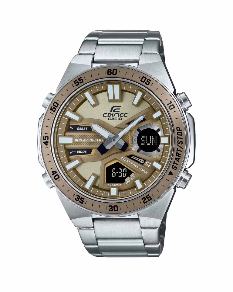 ساعت مچی مردانه کاسیو ادیفایس صفحه کرم CASIO EDIFICE EFV-C110D-5A