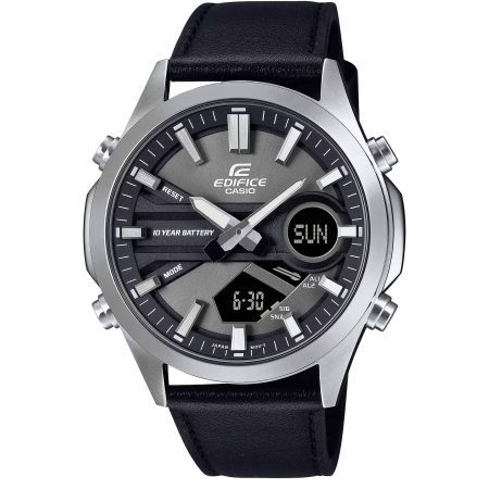 ساعت مچی مردانه کاسیو ادیفایس دیجیتالی بند چرمی CASIO EDIFICE EFV-C120L-8A