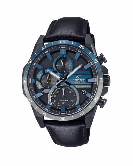 ساعت مچی مردانه کاسیو ادیفیس سولار پاور بند چرمی CASIO EDIFICE EQS-940NL-1AV