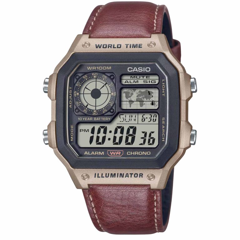 ساعت مچی مردانه کاسیو جهان نما جدید CASIO AE-1200WHL-5AV