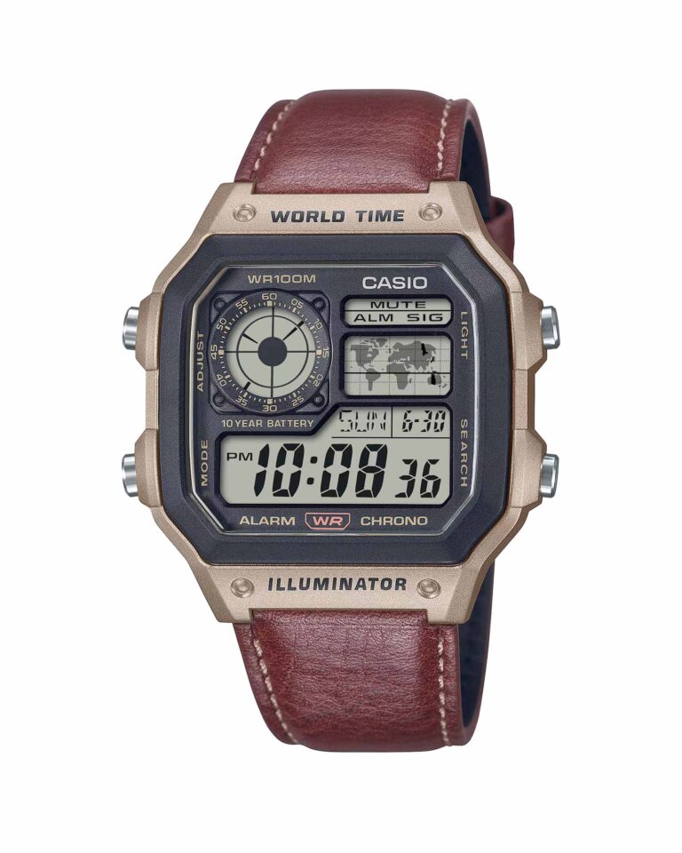 ساعت مچی مردانه کاسیو جهان نما جدید CASIO AE-1200WHL-5AV