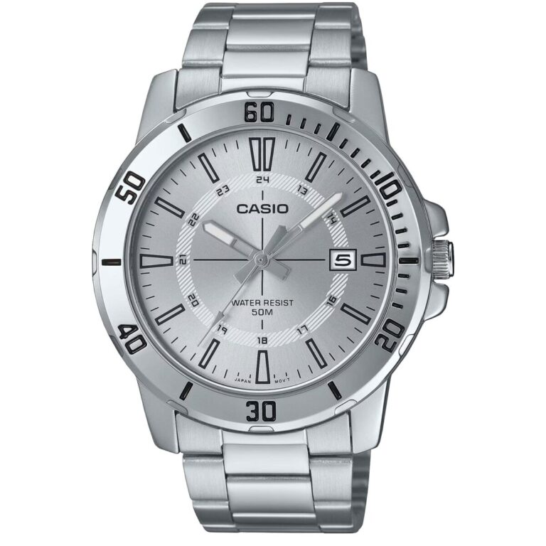 ساعت مچی مردانه کاسیو بند استیل ضد آب CASIO MTP-VD01D-7CV