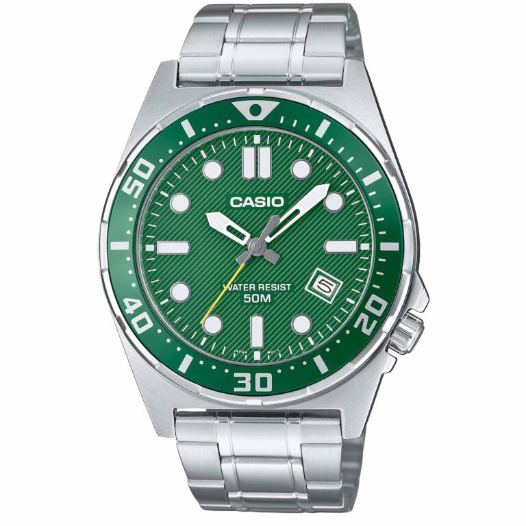 ساعت مچی مردانه کاسیو صفحه سبز CASIO MTD-135D-3AV