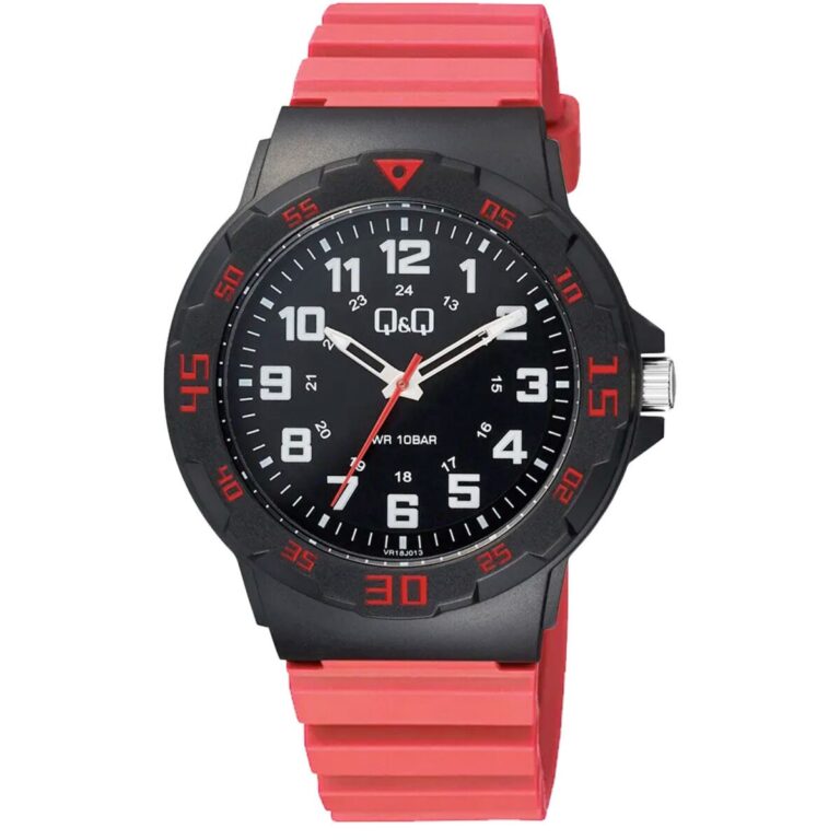 ساعت مچی مردانه کیو اند کیو بند قرمز Q&Q VR18J013Y