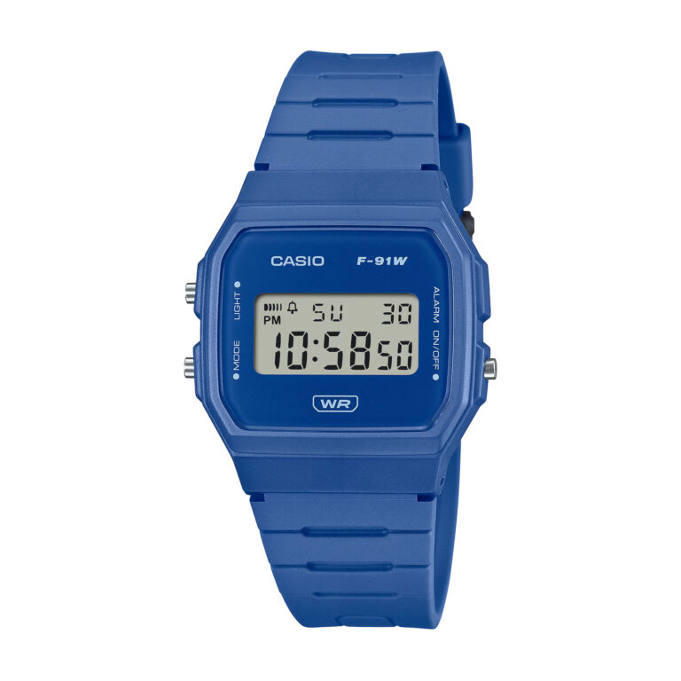 ساعت مچی کاسیو نوستالژی سرمه ای CASIO F-91WB-2A1