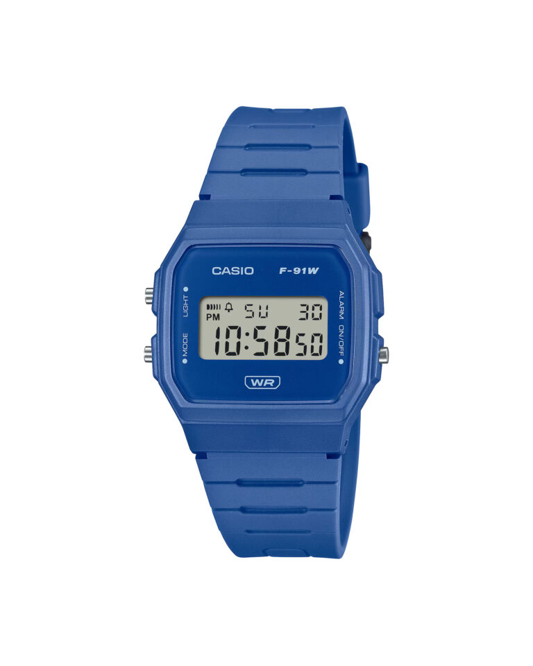 ساعت مچی کاسیو نوستالژی سرمه ای CASIO F-91WB-2A1