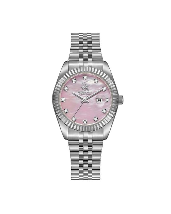 ساعت مچی زنانه بورلی هیلز پولو کلاب صفحه صورتی BEVERLY HILLS POLO CLUB BP3654X.380