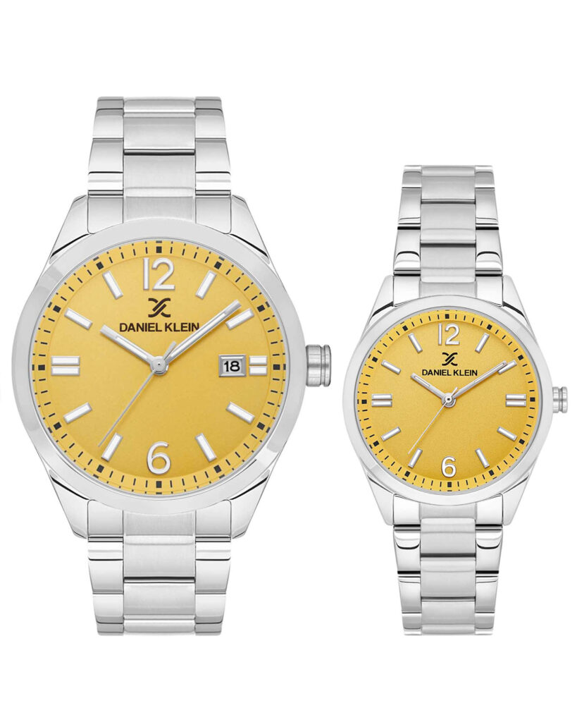 ساعت مچی ست با صفحه زرد DK.1.13753-5