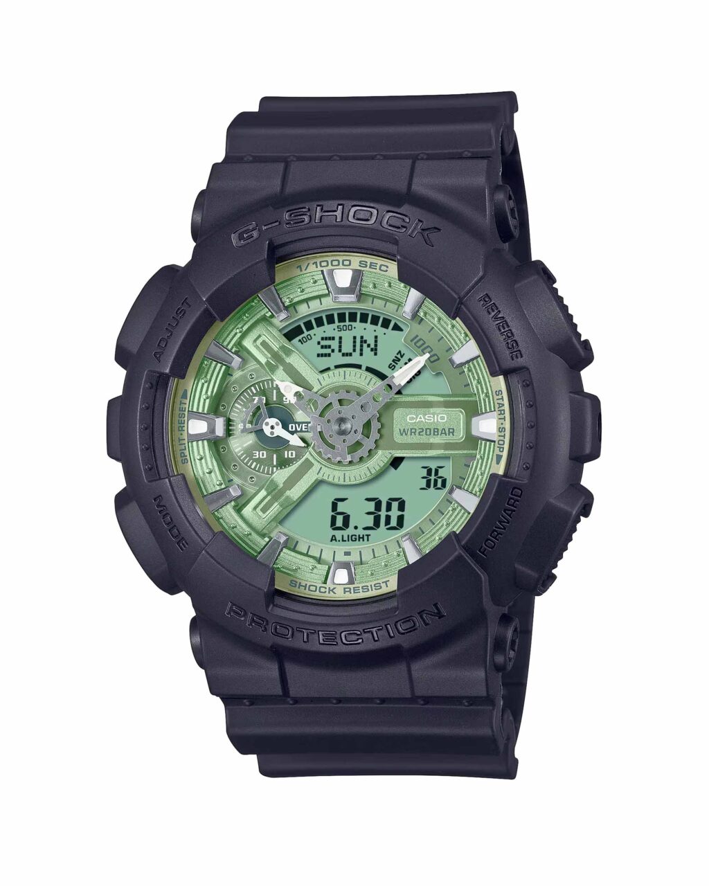 ساعت مچی مردانه کاسیو جیشاک صفحه سبز CASIO G-SHOCK GA-110CD-1A3