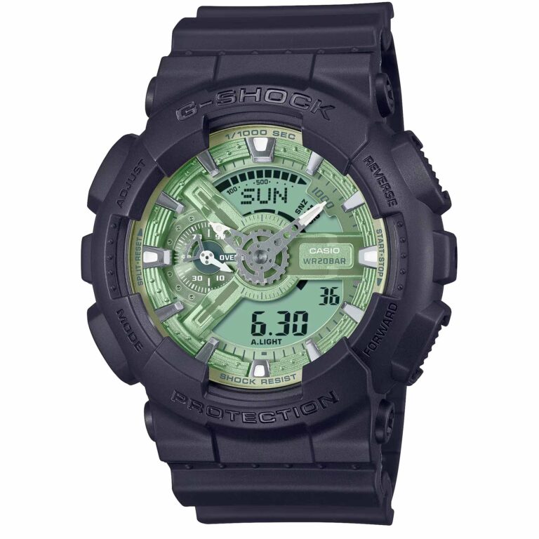 ساعت مچی مردانه کاسیو جیشاک صفحه سبز CASIO G-SHOCK GA-110CD-1A3