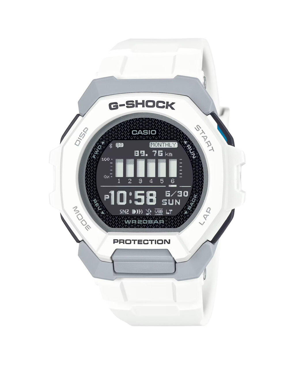 ساعت مچی مردانه کاسیو جیشاک هوشمند سفید رنگ CASIO G-SHOCK GBD-300-7