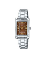 ساعت مچی زنانه کاسیو صفحه قهوه ای CASIO LTP-1234DD-5A