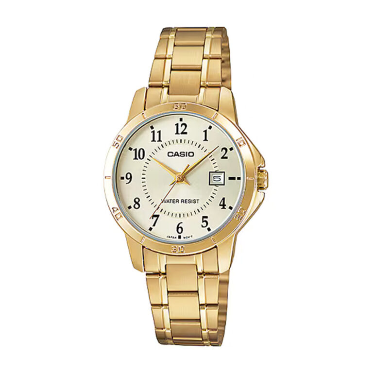 ساعت مچی زنانه کاسیو طلایی CASIO LTP-V004G-9B