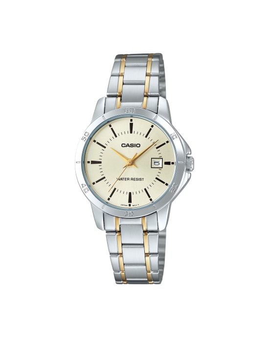 ساعت مچی زنانه کاسیو سیلور و طلایی CASIO LTP-V004SG-9A