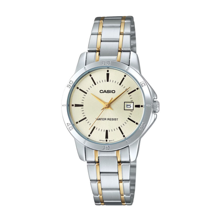 ساعت مچی زنانه کاسیو سیلور و طلایی CASIO LTP-V004SG-9A