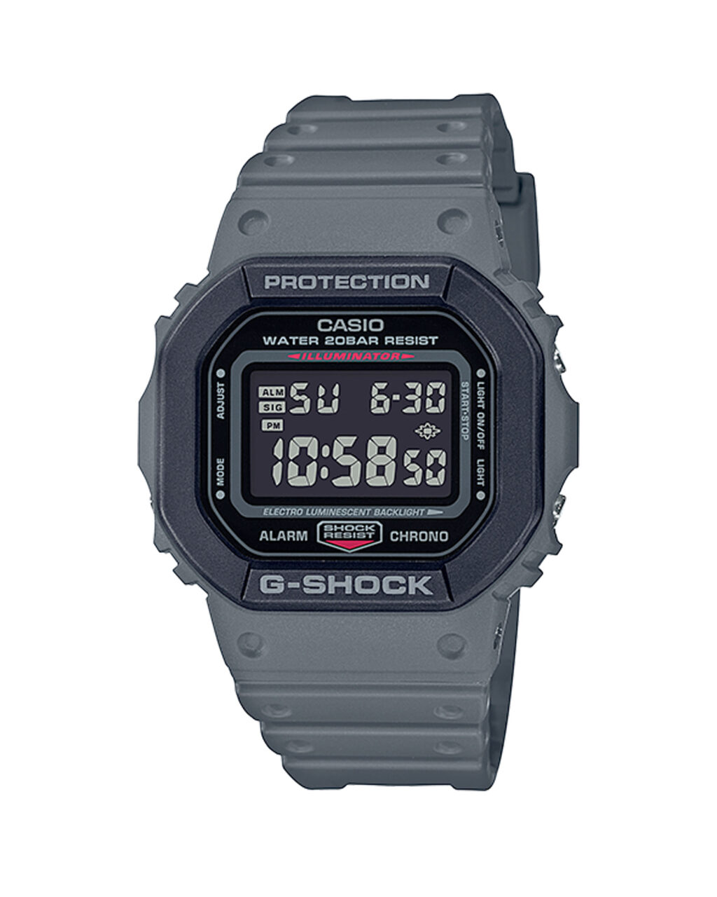 ساعت مچی مردانه کاسیو جیشاک طوسی CASIO G-SHOCK DW-5610SU-8