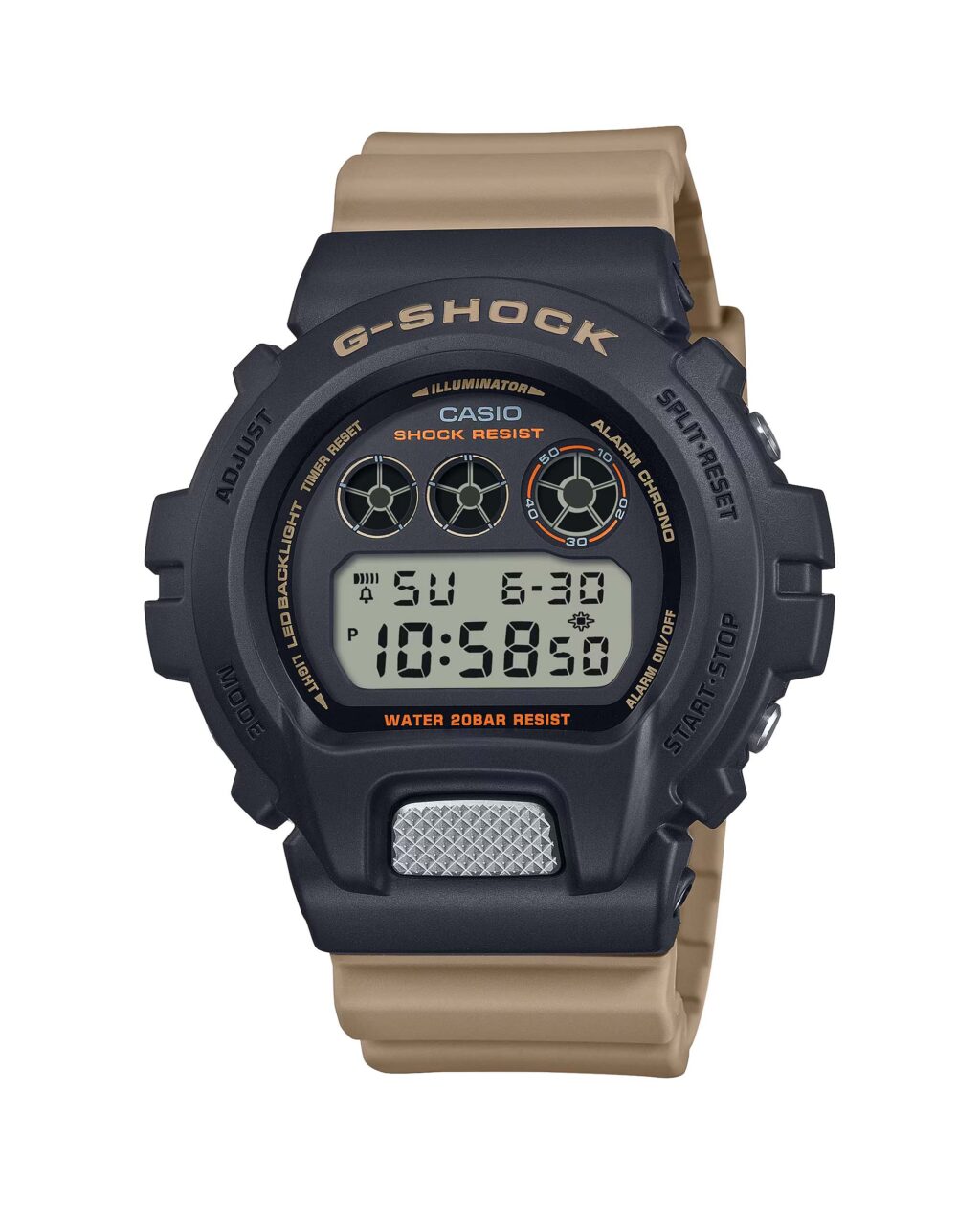 ساعت مچی مردانه کاسیو جیشاک خاکی CASIO G-SHOCK DW-6900TU-1A5