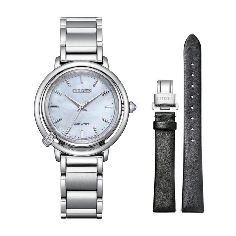 ساعت مچی زنانه سیتیزن به همراه بند چرم CITIZEN EM1090-60D