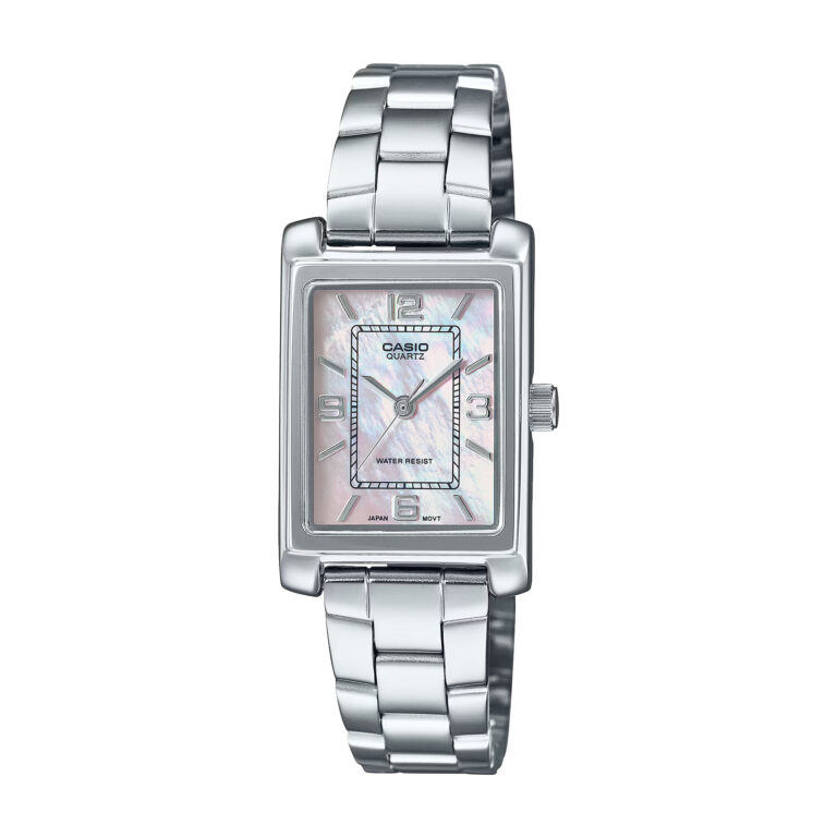 ساعت مچی زنانه کاسیو تانک صفحه صدفی CASIO LTP-1234DS-4A