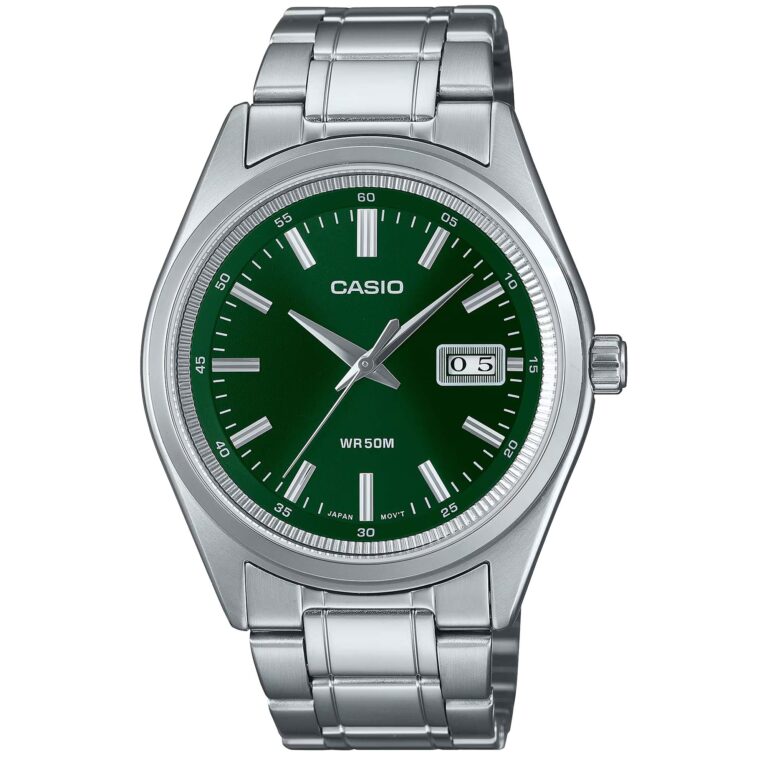 ساعت مچی مردانه کاسیو بند استیل صفحه سبز CASIO MTP-B180D-3AV