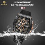 ساعت مچی مردانه مشکی رزگلد NAVIFORCE NF8052 B/RG/B