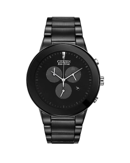 ساعت مچی مردانه کرنوگراف سیتی زن تمام مشکی CITIZEN AT2245-57E