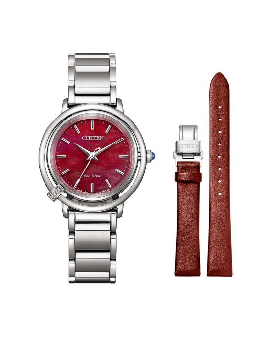 ساعت مچی زنانه سیتیزن با بند چرمی اضافه CITIZEN EM1090-78X