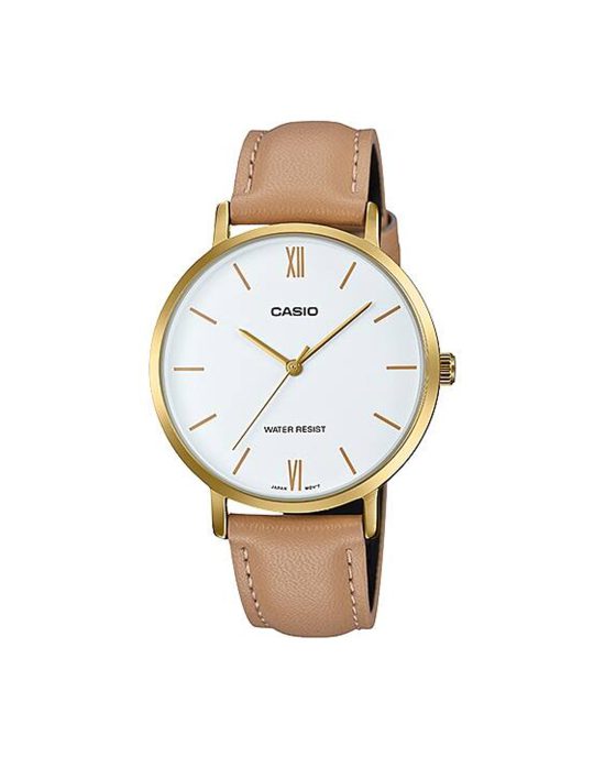 ساعت مچی دخترانه بند چرمی کاسیو CASIO LTP-VT01GL-7B