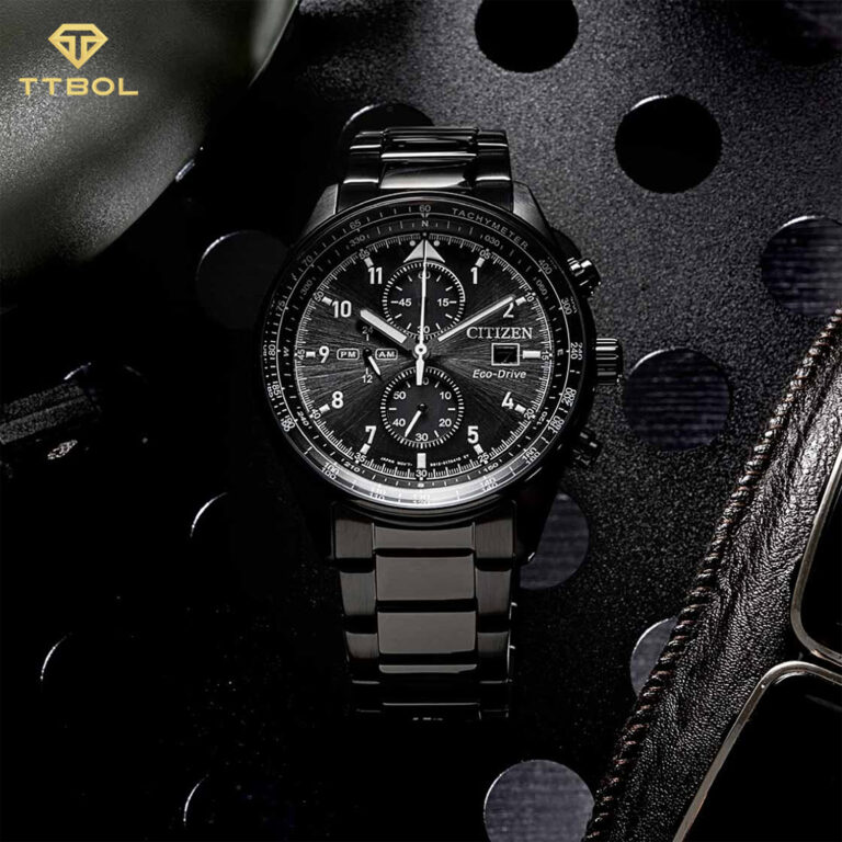 ساعت مچی مردانه سیتیزن تمام مشکی CITIZEN CA0775-87E