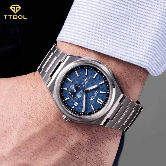 ساعت مچی مردانه سیتیزن صفحه سرمه ای CITIZEN NJ0180-80L