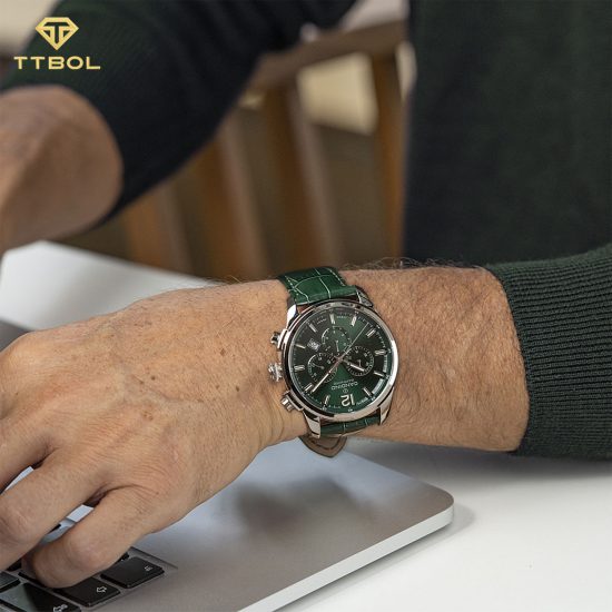 ساعت مچی مردانه کاندینو بند چرم سبز رنگ CANDINO C4745/3