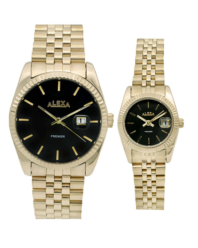 ساعت مچی ست الکسا طلایی ALEXA A0090 A0091 G/B