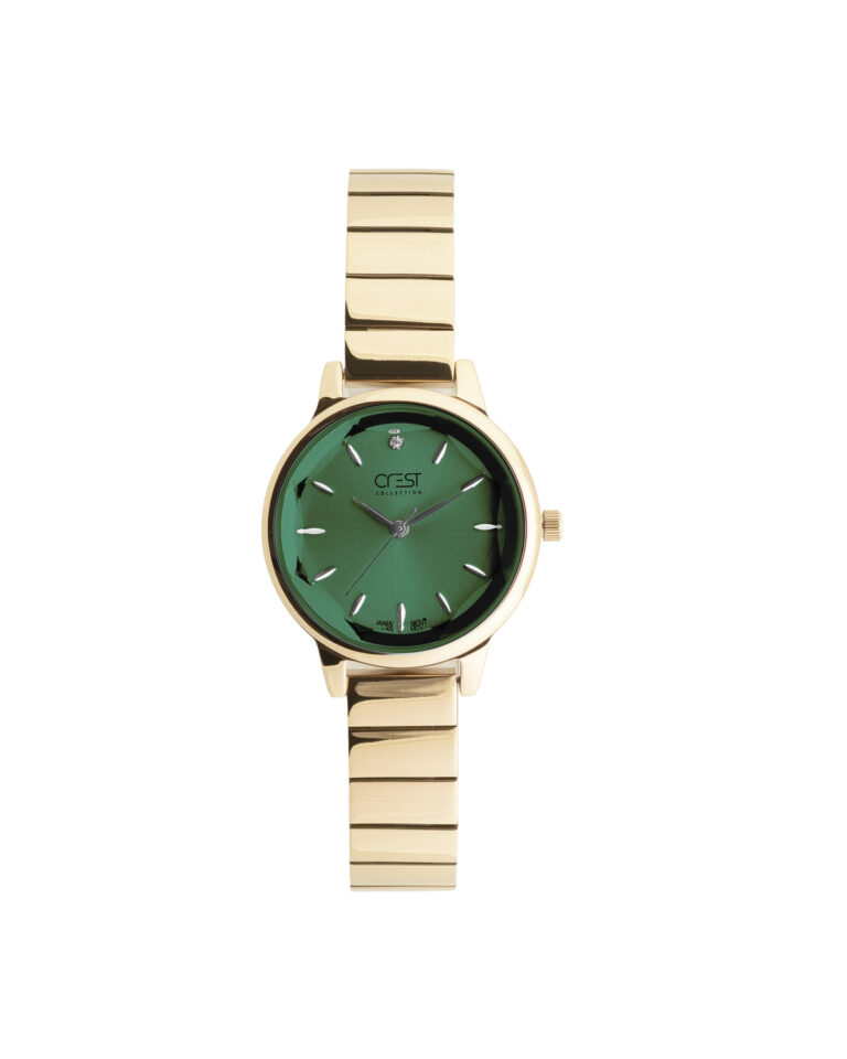 ساعت مچی زنانه کرست طلایی CREST 6298-3