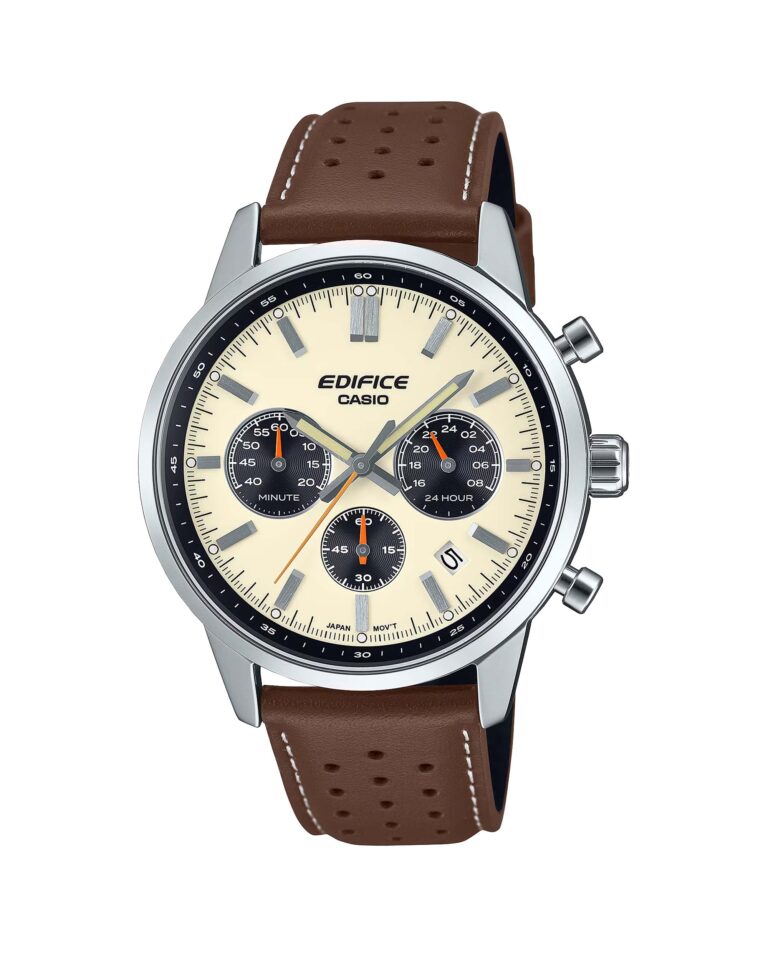 ساعت مچی مردانه کاسیو ادیفایس بند چرمی CASIO EDIFICE EFR-575L-7A