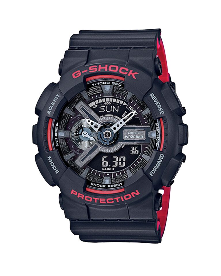 ساعت مچی مردانه کاسیو جیشاک مشکی قرمز CASIO G-SHOCK GA-110HR-1A
