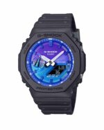 ساعت مچی مردانه جی‌شاک کاسیو GA-2100FL-1A اصل با طراحی هشت‌ضلعی اسپرت و صفحه فلورسنت