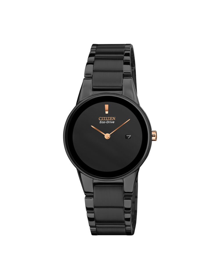 ساعت مچی زنانه سیتیزن تمام مشکی CITIZEN GA1055-57F