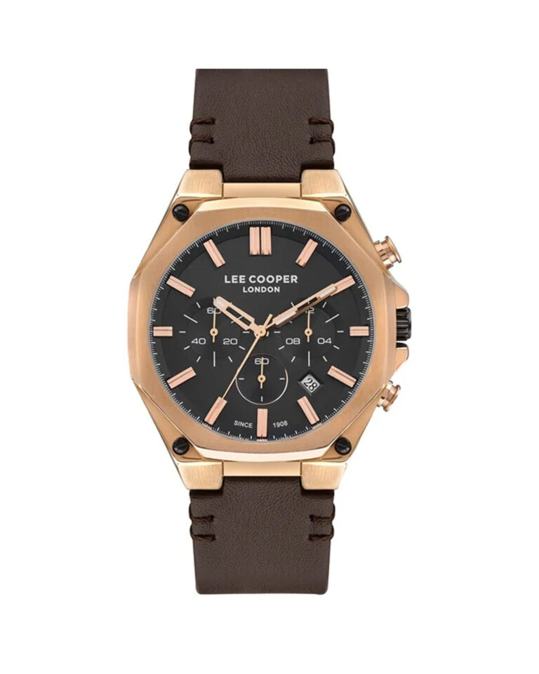 ساعت مچی مردانه لی کوپر بند چرم قهوه ای LEE COOPER LC07318.452