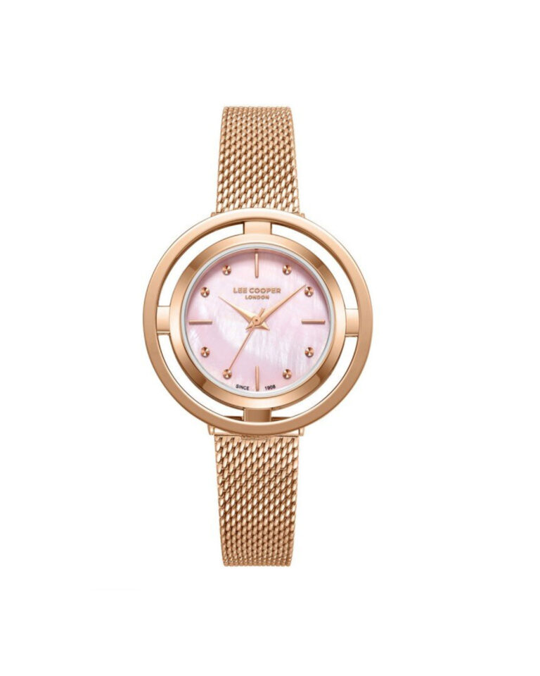 ساعت مچی زنانه لی کوپر صفحه صورتی LEE COOPER LC08052.480