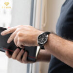 ساعت مچی مردانه کاسیو ادیفایس بند چرمی CASIO EDIFICE EFV-150L-1AV