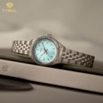 ساعت مچی زنانه تایمکس صفحه تیفانی TIMEX TW2W90700