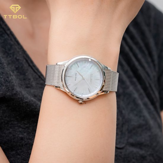 ساعت مچی زنانه سیتیزن صفحه صدفی CITIZEN EM1150-86D