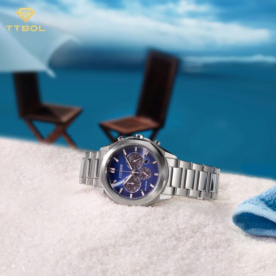 ساعت مچی مردانه سیتیزن صفحه سرمه ای CITIZEN CA4590-81L